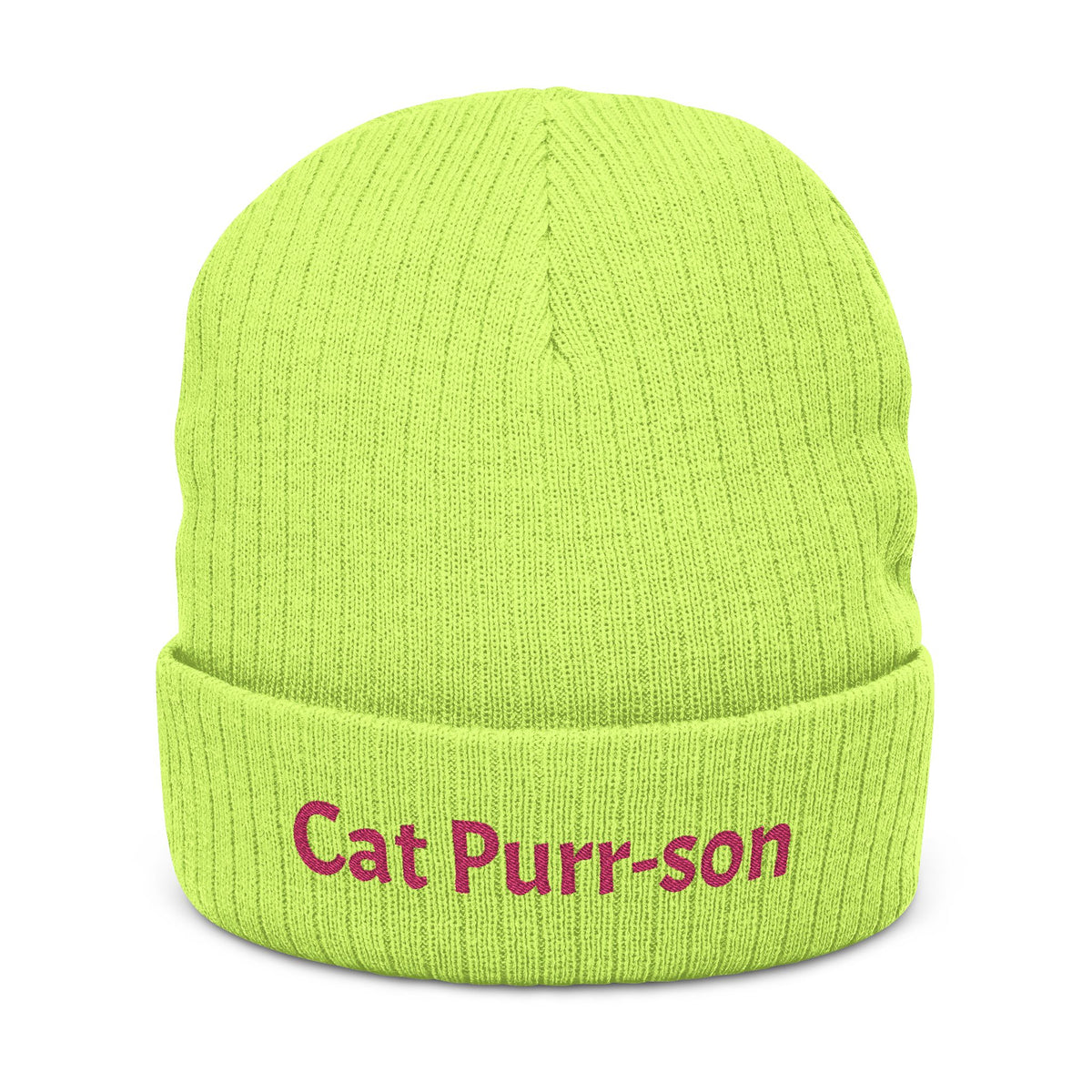 Embroidered 'Cat Purr-son' Beanie