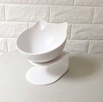 Elevated Double Cat Bowl with 15° Tilt