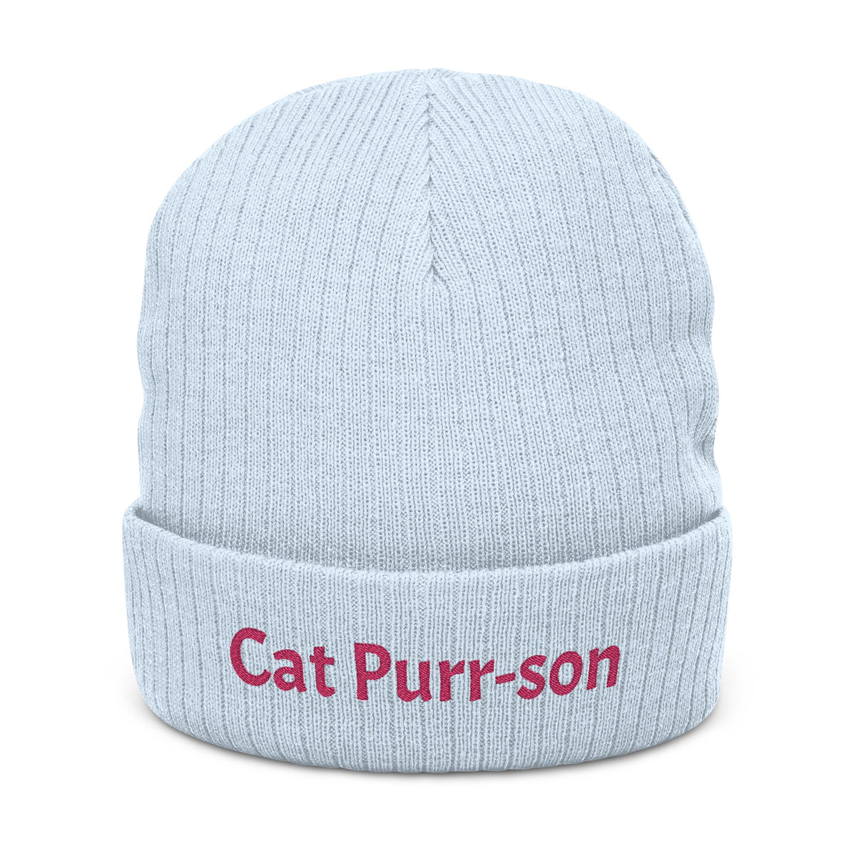 Embroidered 'Cat Purr-son' Beanie