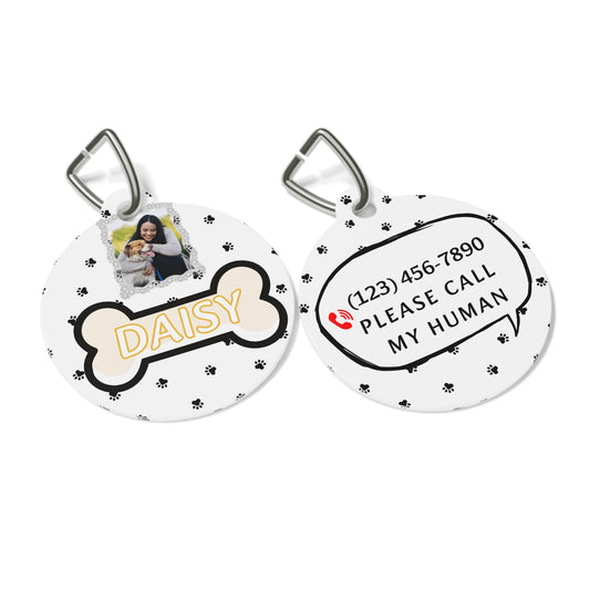 Personalized Double-Sided Pet Tag - ID Tag with Name & Phone