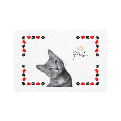Personalized Cat Food Mat (12x18) - Add Your Cat Name