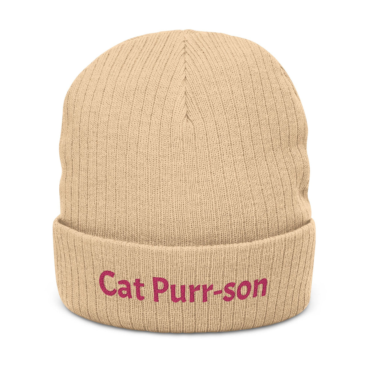 Embroidered 'Cat Purr-son' Beanie