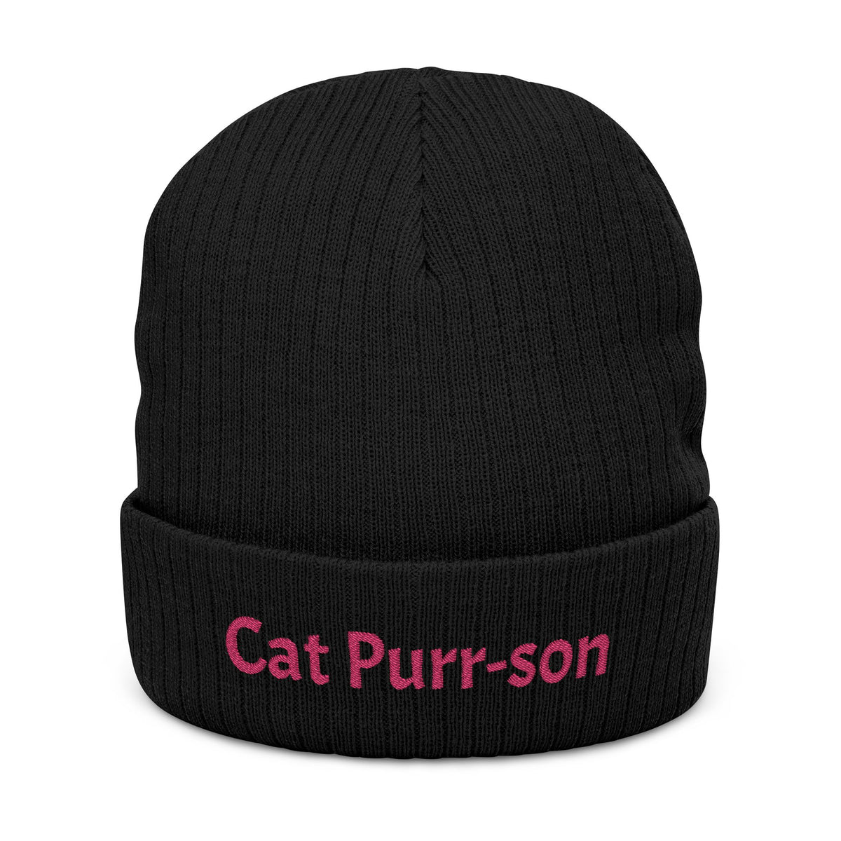 Embroidered 'Cat Purr-son' Beanie