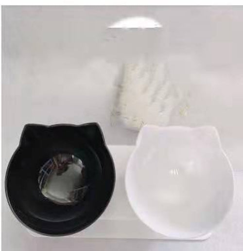 Elevated Double Cat Bowl with 15° Tilt
