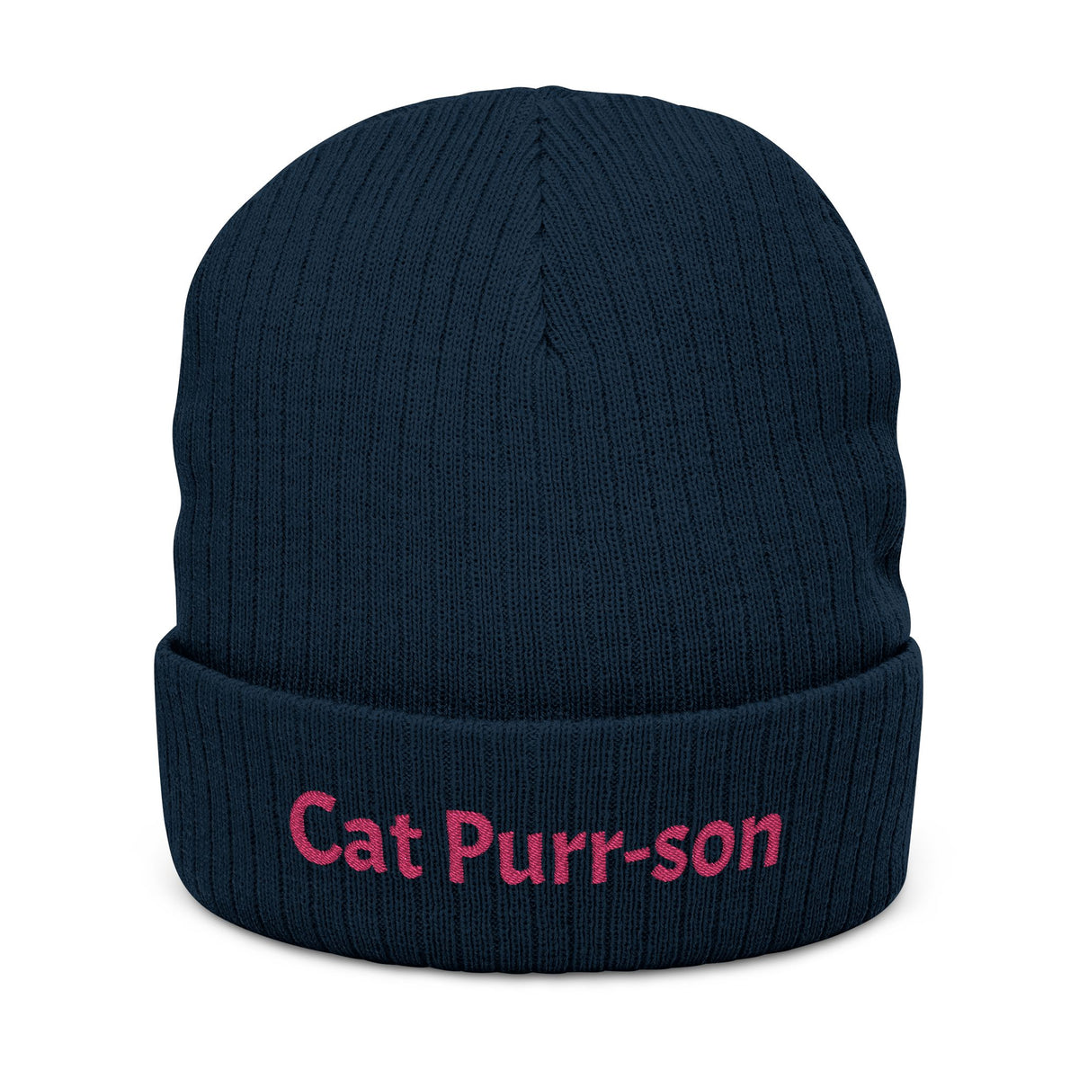 Embroidered 'Cat Purr-son' Beanie