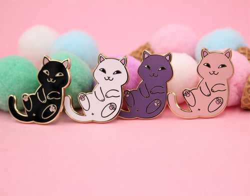 Playful Cat Enamel Pin