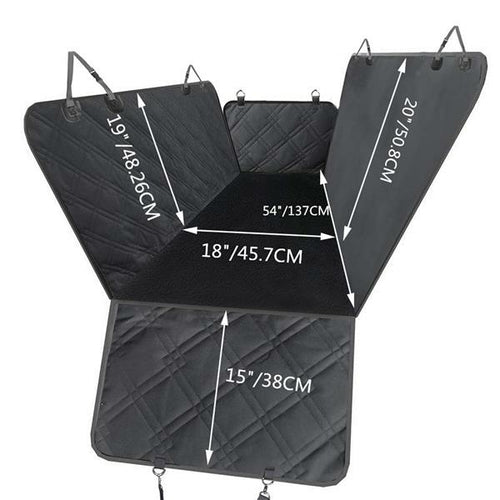 Waterproof Pet Car Seat Cover with Hammock Design