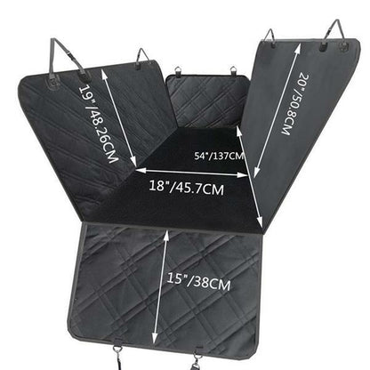Waterproof Pet Car Seat Cover with Hammock Design